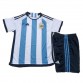 Argentina VM 2022 Hemmatröja Barn Kortärmad